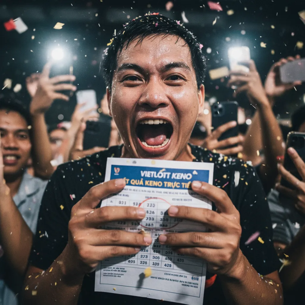 Người chơi đang dò kết quả Keno trực tiếp với sự hồi hộp