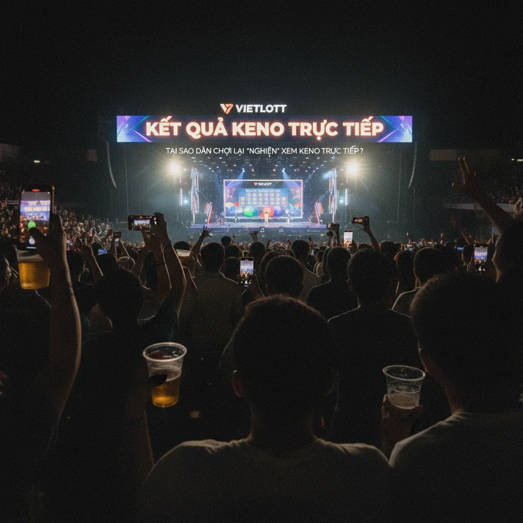 Bảng kết quả Keno trực tiếp hiển thị 20 con số may mắn